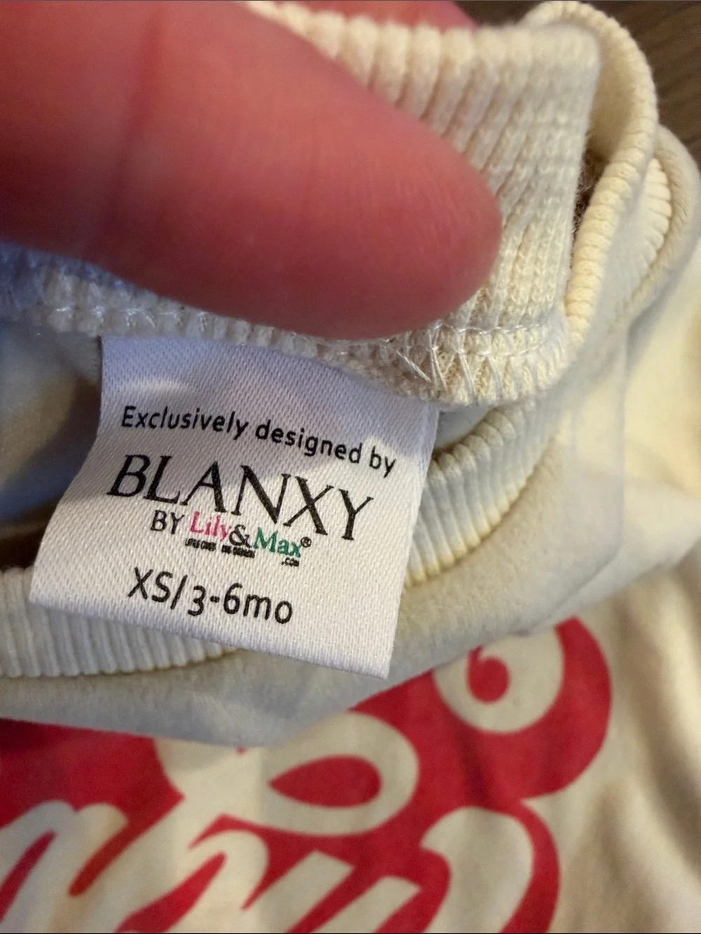 Blanxy by Lily & Max Santa Baby Long Sleeve Onesie - C39-146
